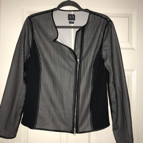 Armani Exchange Jackets & Blazers - Armani Exchange leather zip up jacket